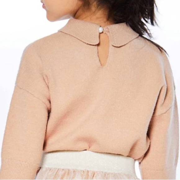 Deux Par Deux  3/4 Sleeve Knitted Top in Beige - Kids Size 8 - Picture 3 of 6